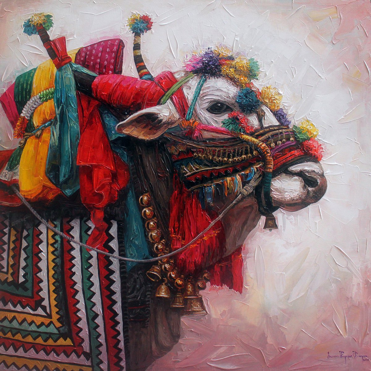 iruvan_karuna's tweet photo. ❤️ New One 36 x 36 Inches.❤️

#iruvan #iruvankarunakaran #holycow #boomboomcow #knifepaintings #indiantraditional #procession #tamilnadutourism
@tstourism #decoratedbull #indianartist #knifepainting #indianpainting #palleteknifepainting
@WeAreHyderabad @tsdamindia @Telangana https://t.co/vebvCb5YCZ