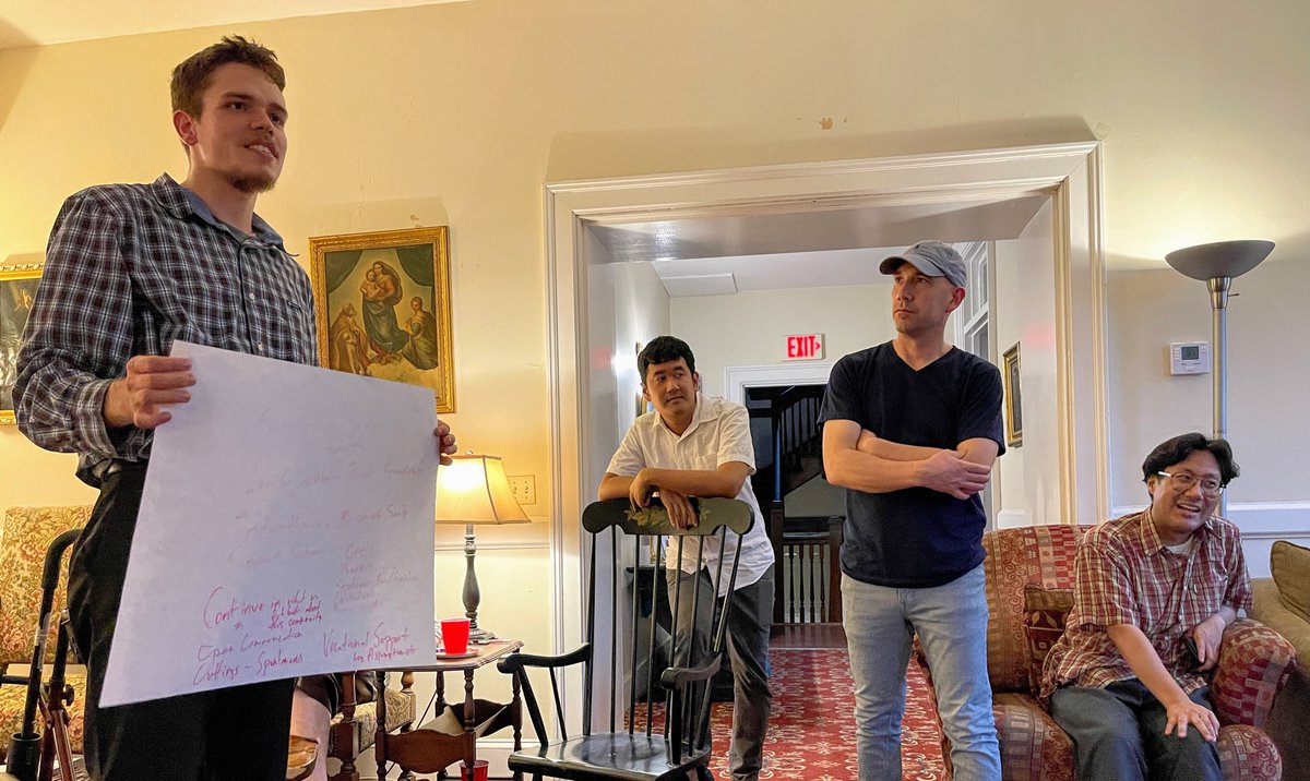 AssumptionUS's tweet photo. "Adveniat Day" at our Assumptionist Center in Boston, MA is a time of orientation and fraternal sharing at the start of each academic year. We are blessed with a wonderful group of residents who live, pray, and study alongside our Assumptionist brothers.

#community #family https://t.co/JWU88v096S