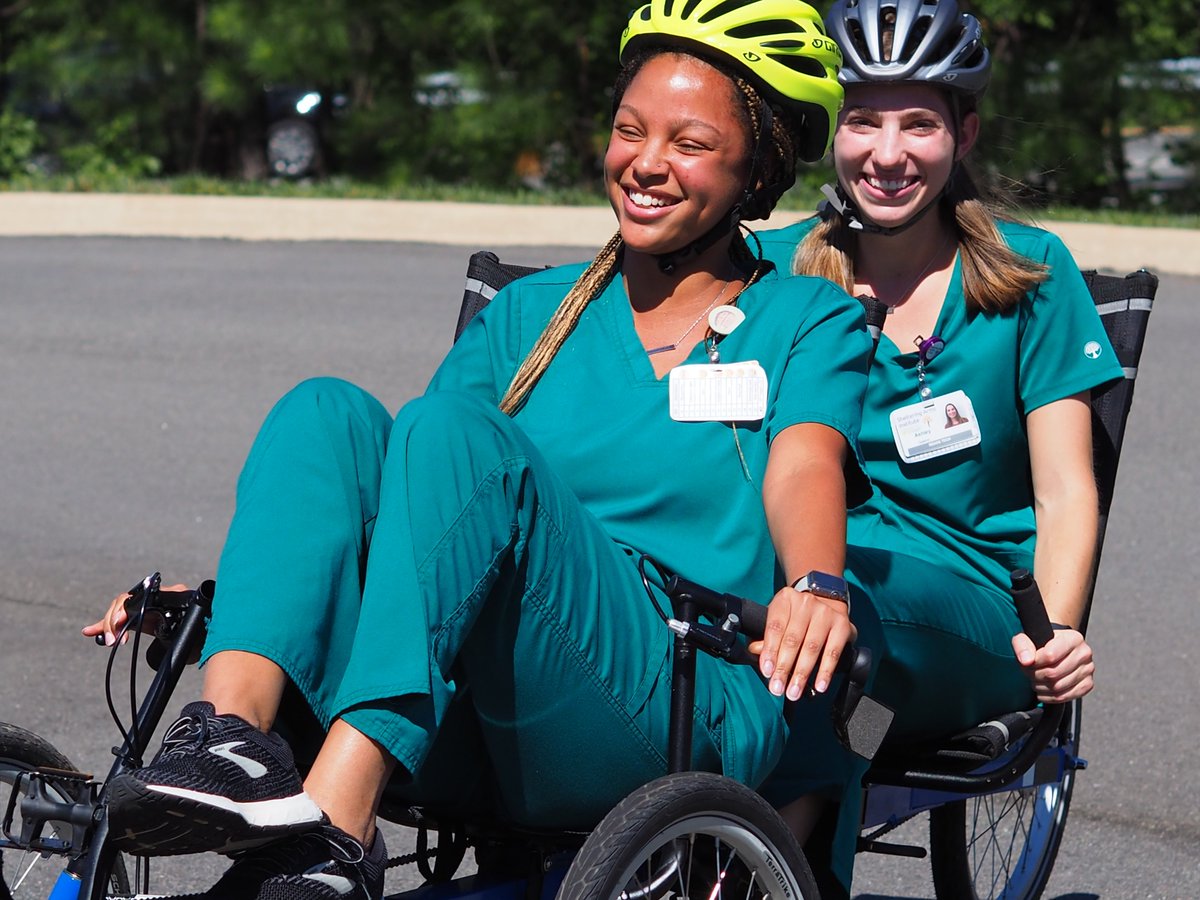 SportableRVA's tweet photo. The #tailgateoftheweek, presented by The Old Dominion Group, is the @SAI_Rehab Tailgate!
SAI wrapped up #NationalRehabAwarenessWeek by supporting Sportable’s mission with tailgate fare, boccia & cycling demos for patients & staff, and an epic bike race with SAI executives. https://t.co/qhI9kAjTaM