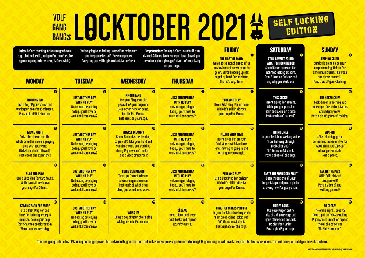 All you #SelfLocked Subs can now join in #Locktober without worrying about ...