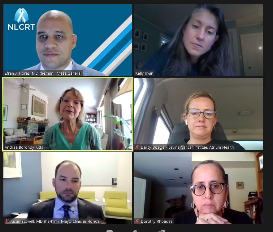 LeciaSequist's tweet photo. thank you to these amazing leaders for fantastic discussion on meeting people where they are to improve equity in lung cancer screening @EJFloresMD @KellyIrwin_MD @findlungcancer @JustinStowell National Lung Cancer Roundtable https://t.co/CG9TX5p5G3