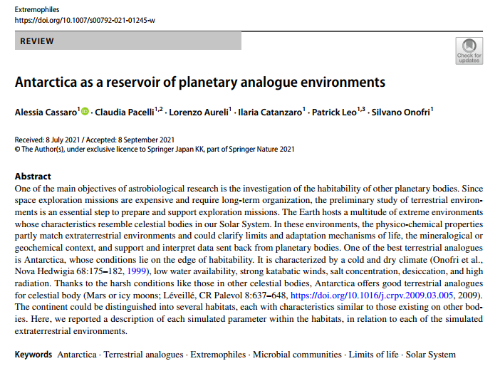 SpaceMycoLab's tweet photo. Check out our latest scientific review article! 🌎❄️🪐
➡️ https://t.co/QaOGm00G0r

#astrobiology #Antarctica #Mars #icymoons https://t.co/dlu0ax6xBV
