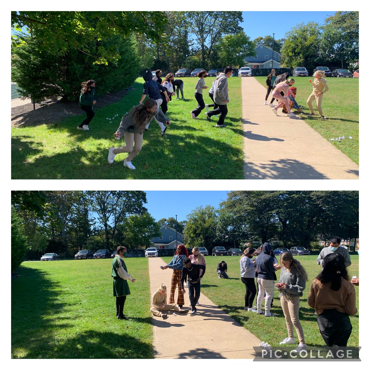 Mr. Terranova’s Environmental Science class taking advantage of the beautiful late September weather to learn about carrying capacity in an ecosystem. #SOSJ #student engagement #FINDYOURVOICE
