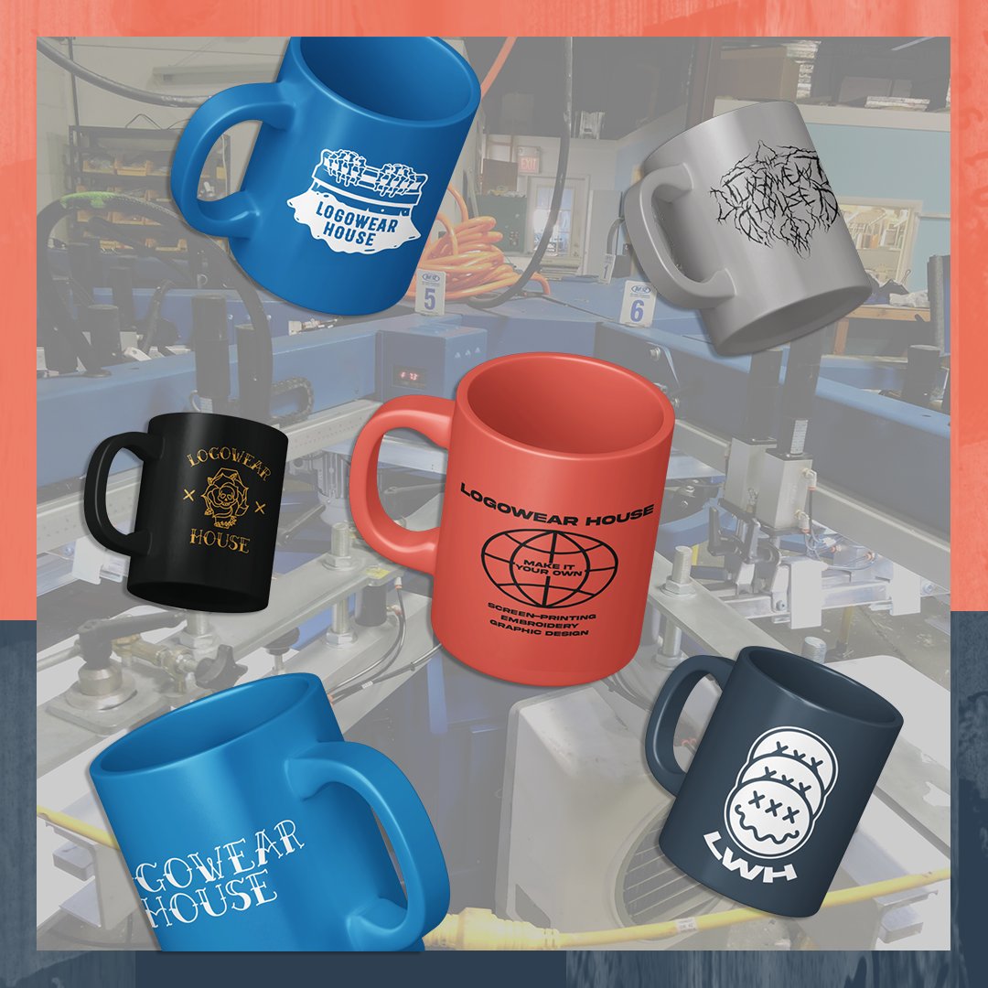 logowearhouse's tweet photo. It’s National Coffee Day and we are wide awake here at the Wearhouse! If you’re looking for custom mugs, tumblers, or cups to help you with your daily caffeine intake, let us know! We’ve got tons of options! https://t.co/xFfL2cDiuu