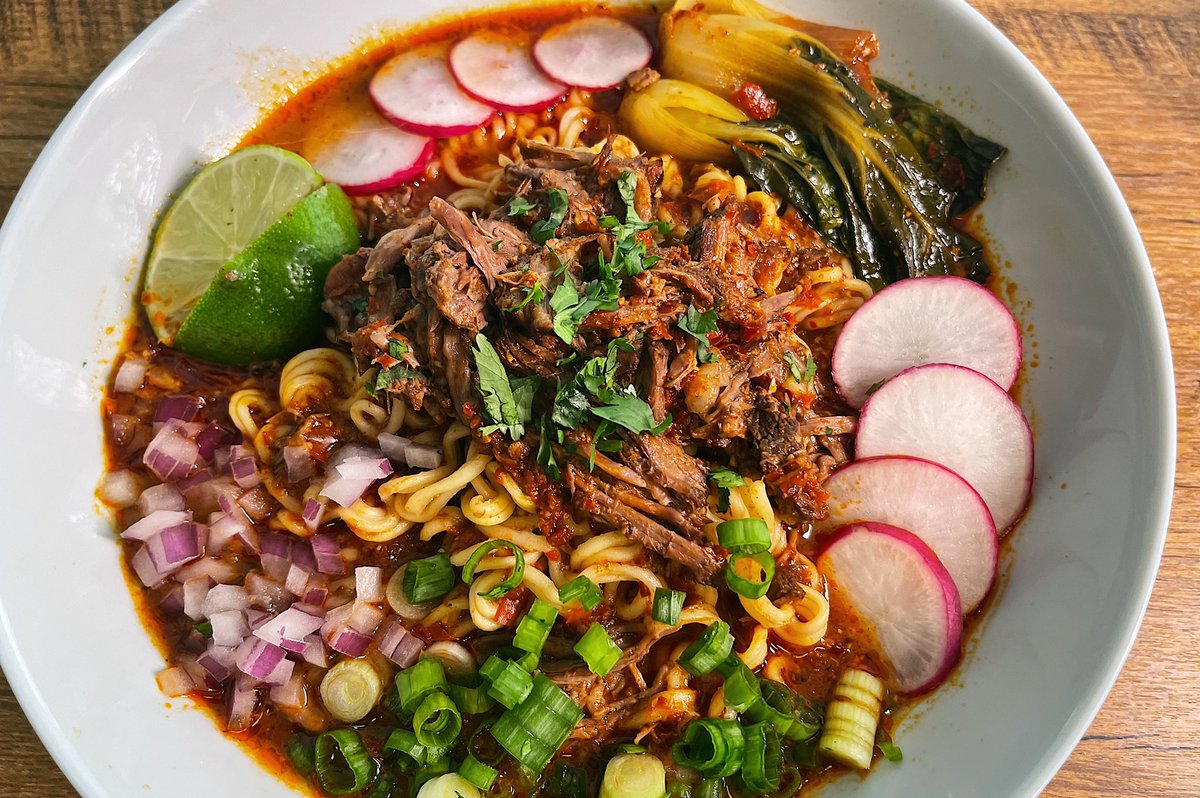 MommaKarma's tweet photo. Birria Ramen 🍜 🤯 took forever to make but it was so worth the wait! https://t.co/fmoshokU9H