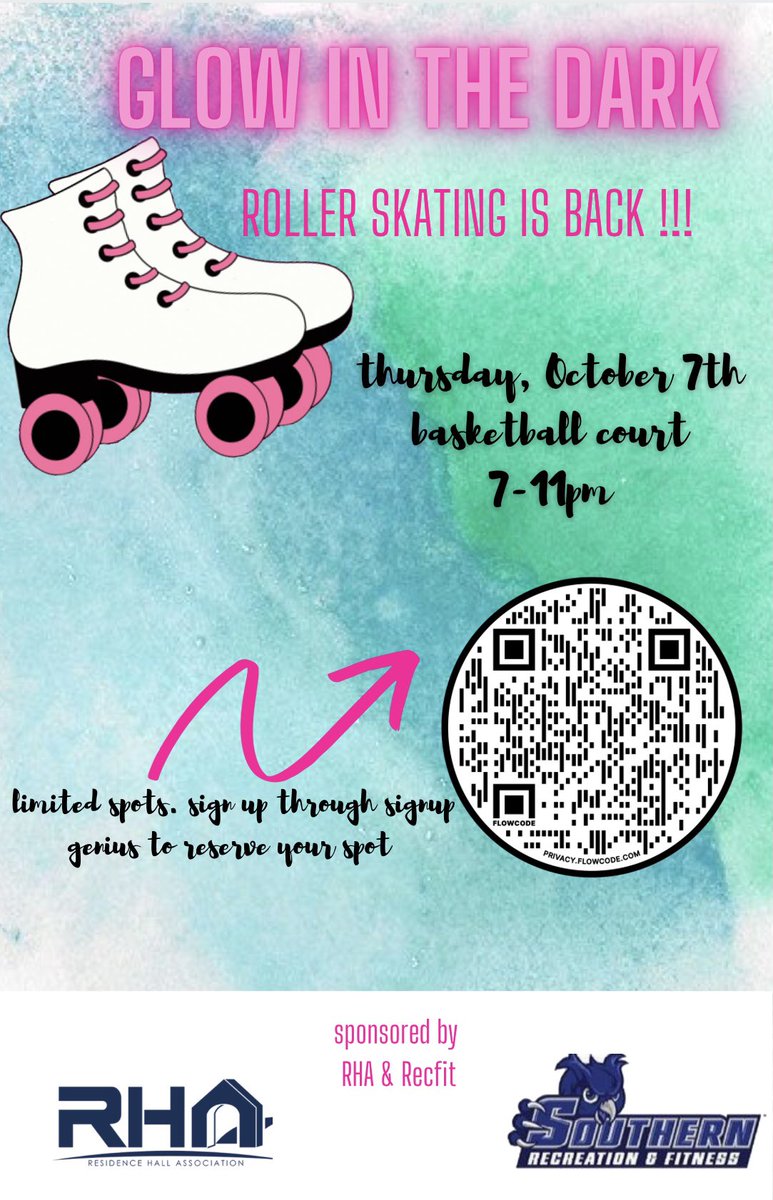 SCSU_RHA's tweet photo. next week thursday tell a friend to tell a friend to come rollerskating!! 🥳 https://t.co/x63mpwZuWR