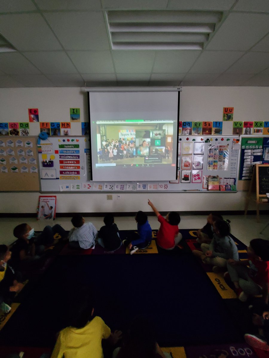 MrArias4's tweet photo. What a way to celebrate Hispanic Heritage Month! These kids worked really hard on our PK Flag Project and Song Performance with the AMAZING @heyitsMsA  for the past few weeks and today they finally shared everything with their parents. I'm so proud of them!!! 😃🥳 #Just4Kids 🙏🏻💪🏻 https://t.co/1oxFapIHSq