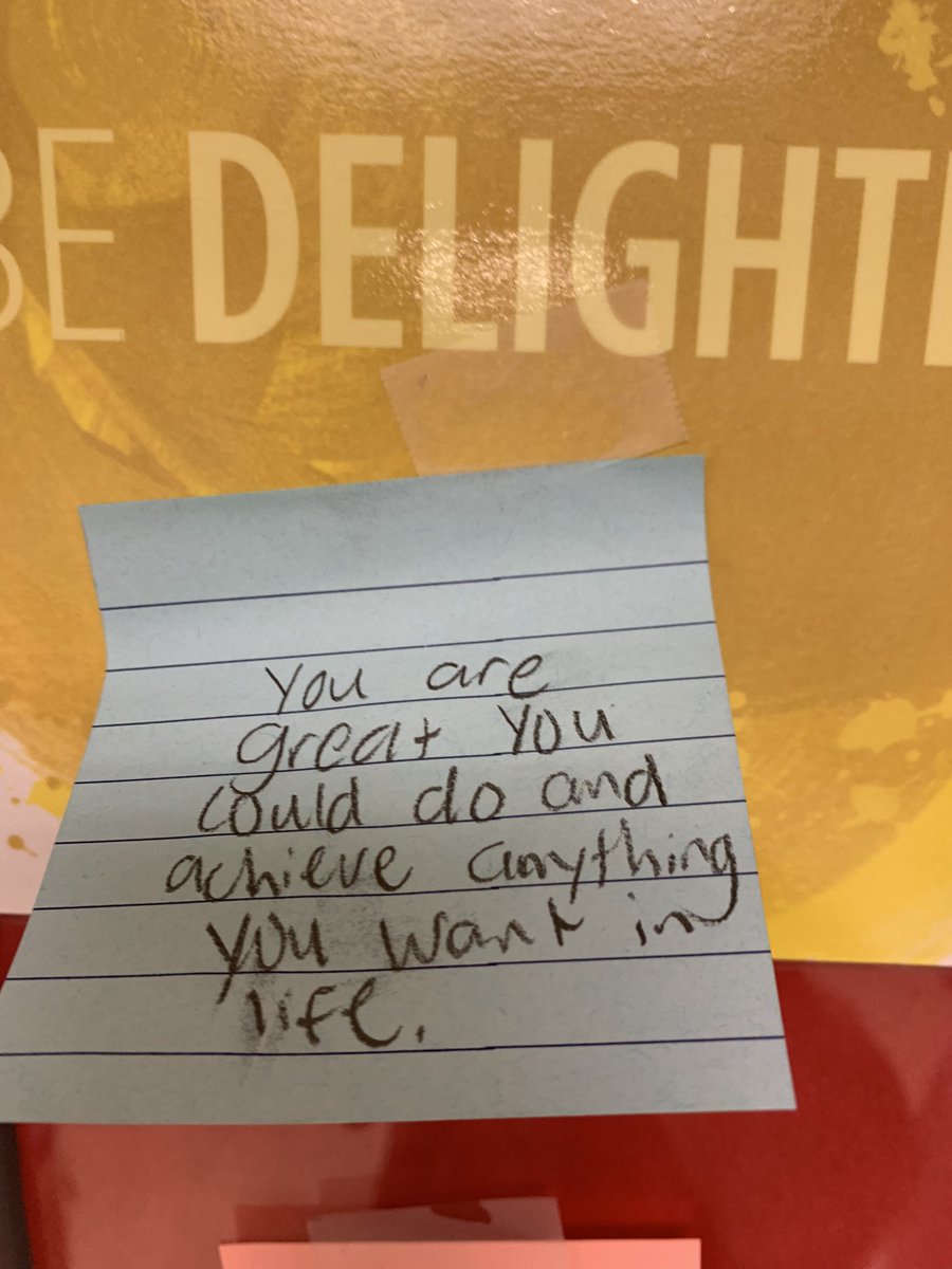 mslleto's tweet photo. Today in advisory period we discussed how a positive mindset can het us through difficult times. Students wrote other students notes of encouragement and posted outside the classroom ❤️💛 @LetoHighSchool @LHSMcCoy https://t.co/pXqKXmrJmP