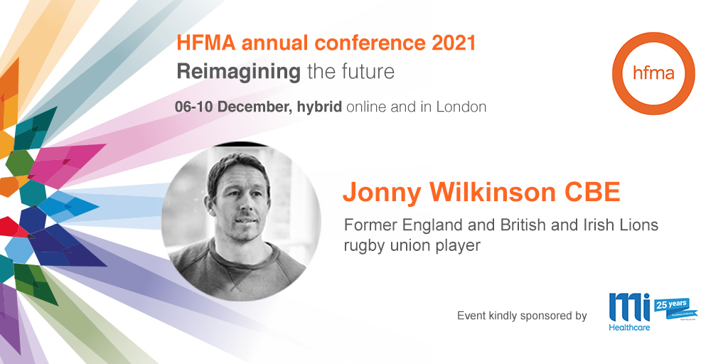 HFMA_UK's tweet photo. We’re absolutely delighted to announce that @JonnyWilkinson will be at #HFMA2021. Widely regarded as one of the best players of all time, Jonny will share experiences of turning motivation into achievement &amp; provide an unforgettable end to the event: https://t.co/njIfl9JdZo https://t.co/XoE79qWJBr