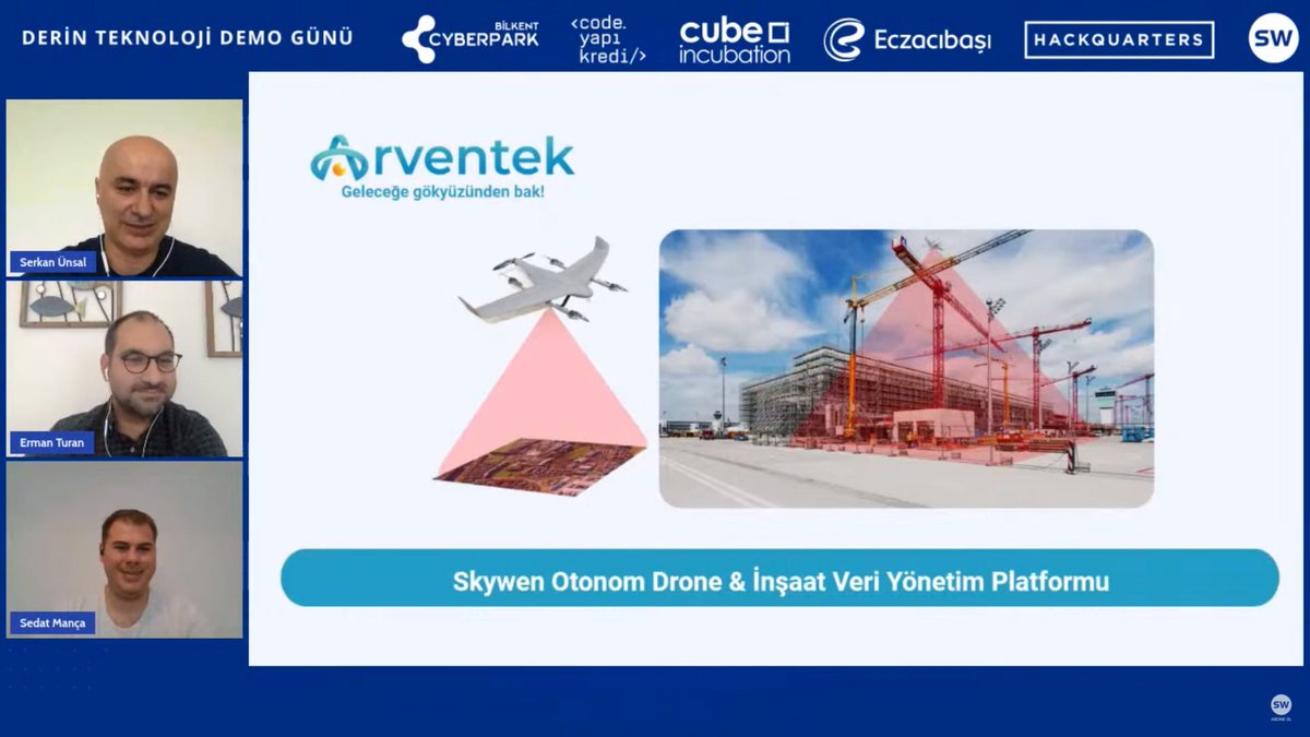 arventek's tweet photo. @startups_watch tarafından düzenlenen demo gününde, derin teknoloji girişimleri arasında @arventek olarak bizler de "Skywen Otonom Drone ve İnşaat Veri Yönetim Platformu" projemizi tüm girişimcilik ekosistemi ile paylaştık. https://t.co/t0QyMRaS1e
#constech #deeptech https://t.co/Gfd7oBP7QK