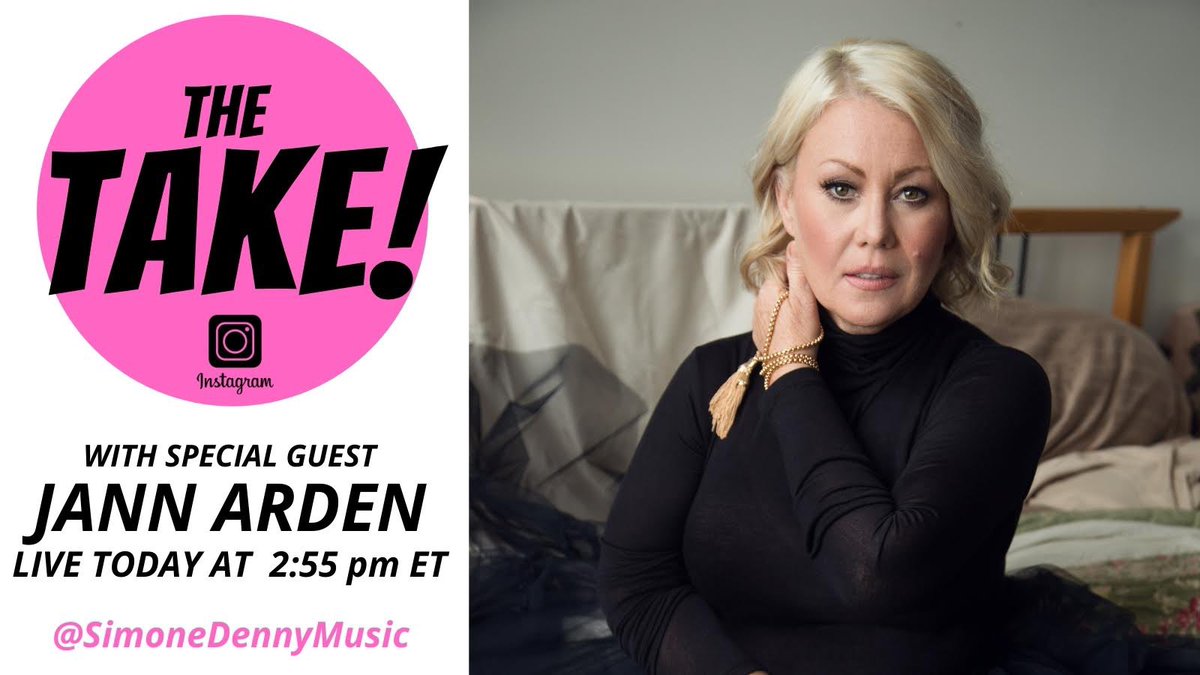 ShaunProulx's tweet photo. Set your alarm! Icon @JannArden is our first guest as The Take! with @SimoneDenny and @ShaunProulx returns to Instagram Live TODAY! Take your spot at 2:55 pm ET so you don’t miss a moment when Jann joins us live! Enter: @SimoneDennyMusic. See you and Jann soon for The Take! https://t.co/2Ib5byutJh