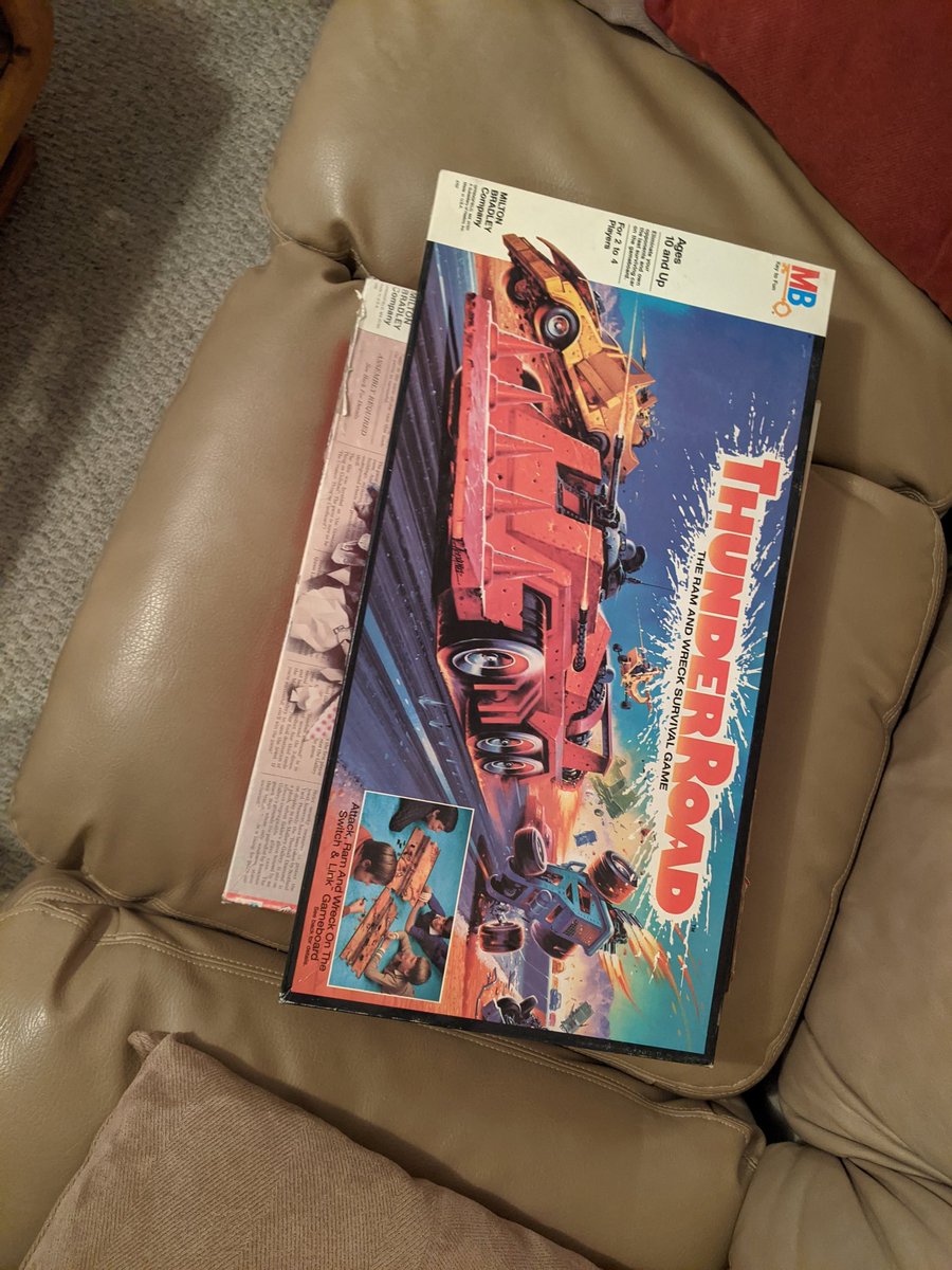 kryptonitekelbz's tweet photo. #ThunderRoad was essentially #MadMax the board game. Listing for about $70 online. 🙌
#80sToys #Retro #MyToyBox https://t.co/eNQ5echBBI