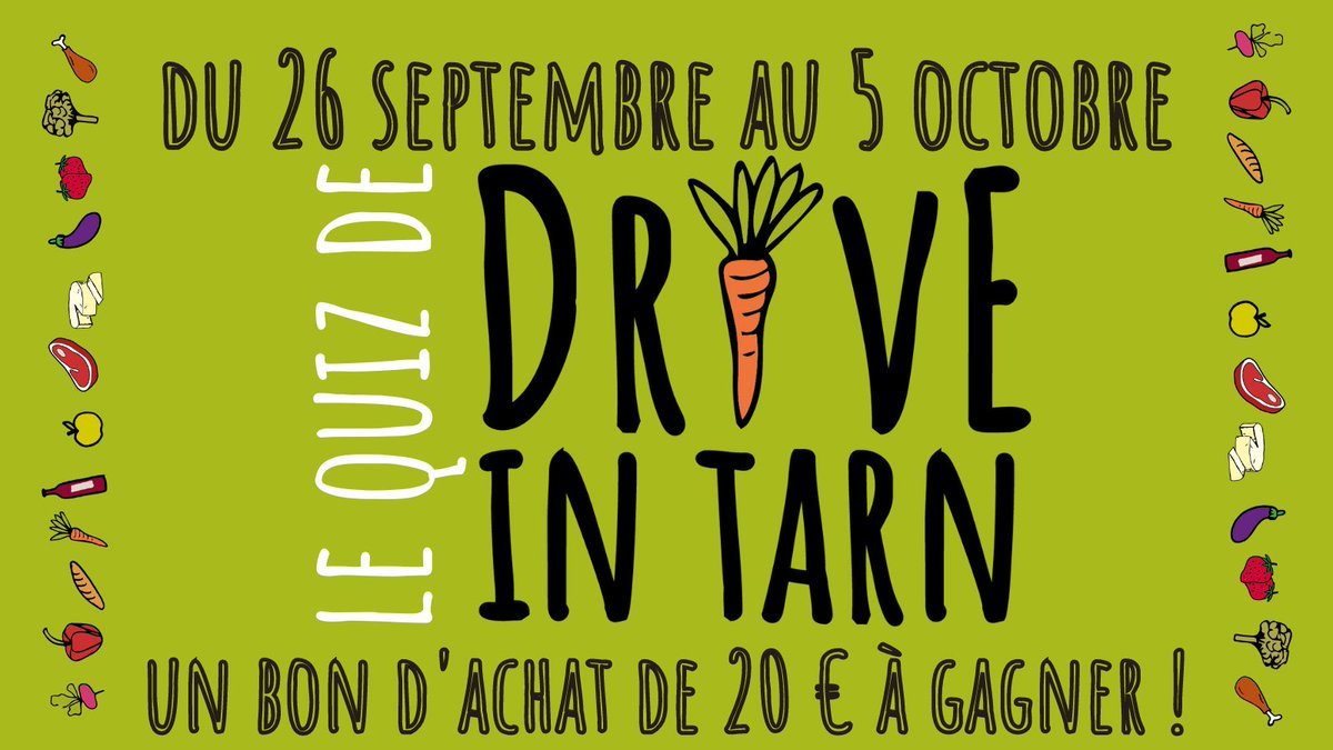 DriveFermier_81's tweet image. 👉Pour participer ? Répondez au quiz qruiz.net/Q/?G6mWHZ
💡 Des indices et des bons produits fermiers tarnais ! sur driveintarn.fr 
🔸Tirage au sort le 6 octobre !
Règlement du jeu driveintarn.fr/.../reglement-…...
#jeu #quiz #consommerlocal #produitstarnais #produitslocaux