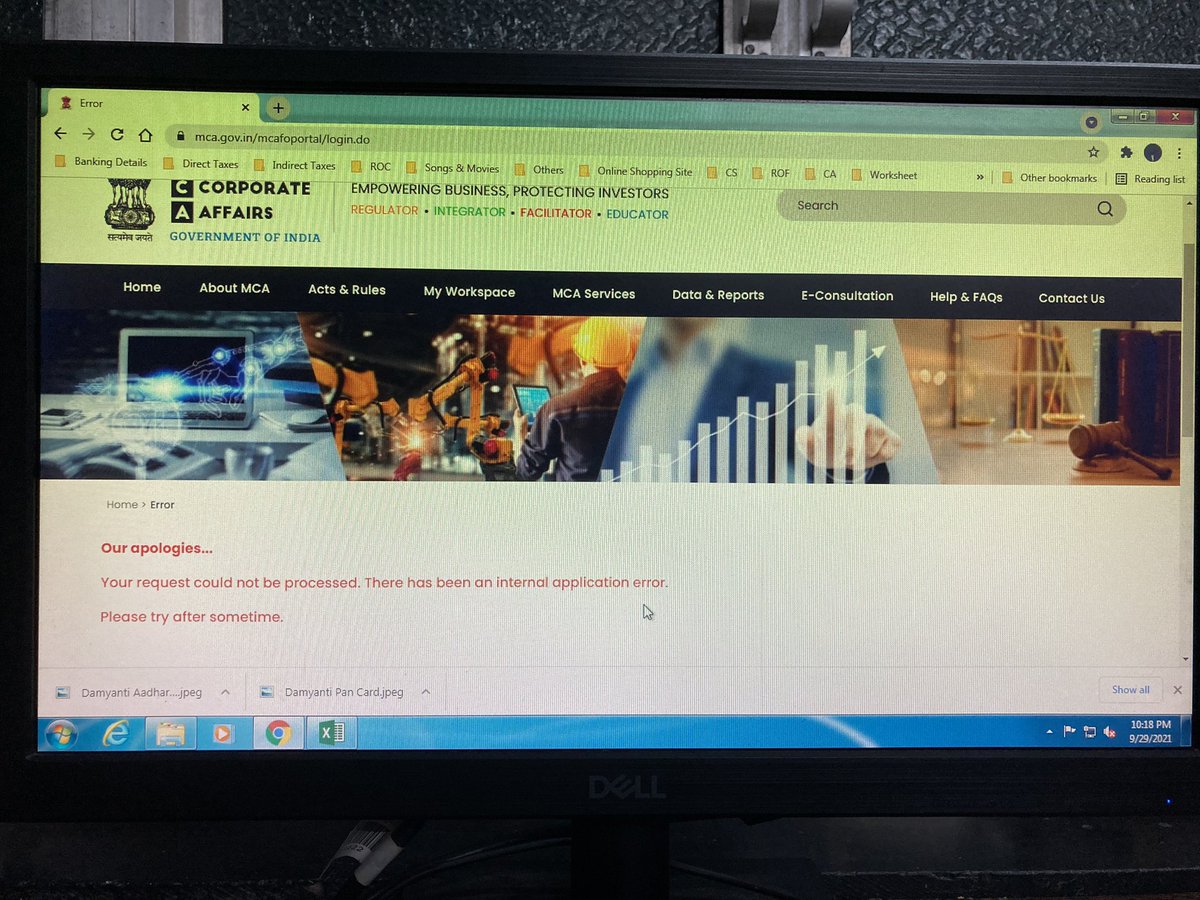 ca_cs_vaiyata's tweet photo. Error showing at https://t.co/a2hHrYyHg4 ??? @nsitharaman @FinMinIndia @ianuragthakur https://t.co/j7s428kMK8