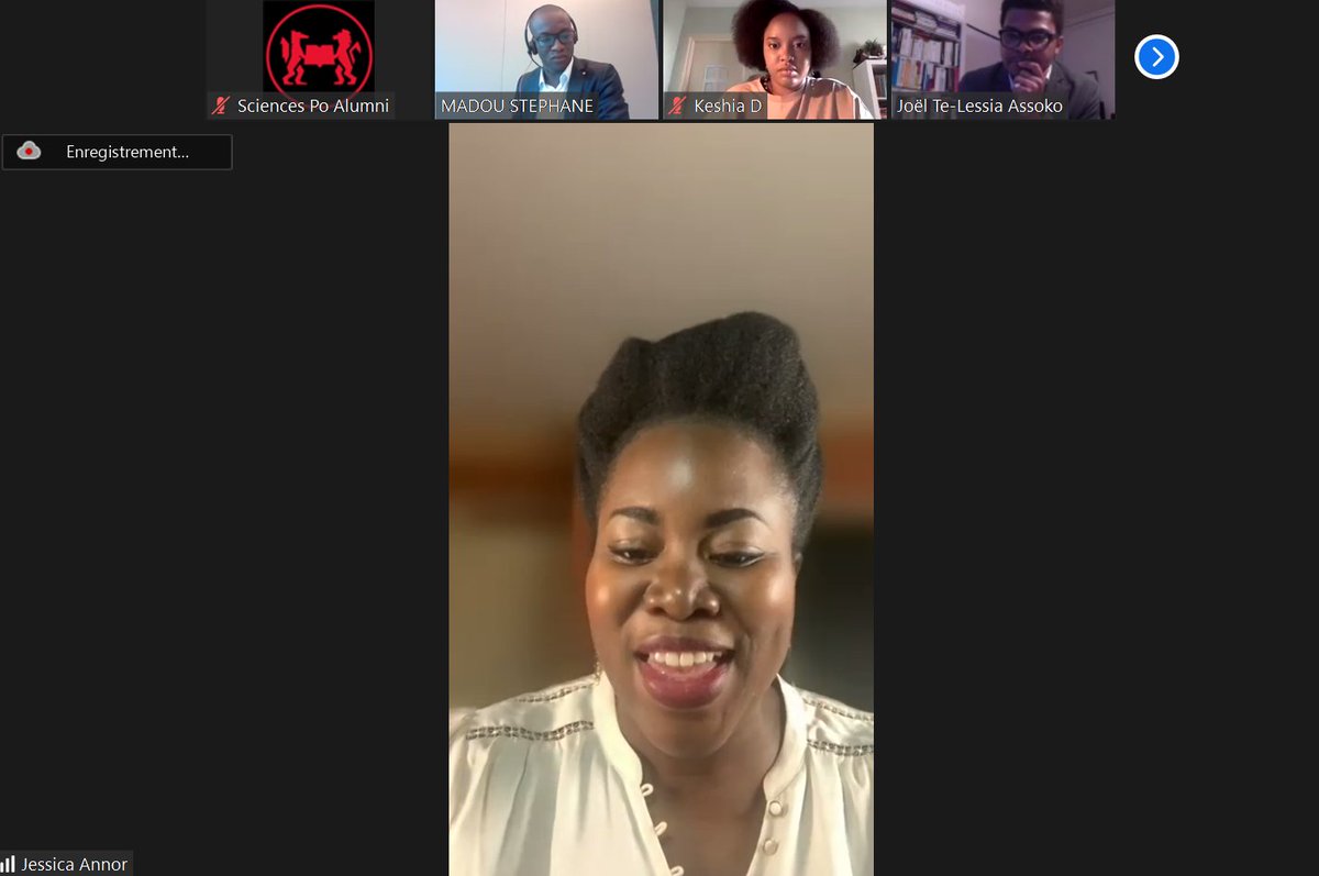 AlumniAfrique's tweet photo. We're live! Discussing #Repats with great speakers: Jessica #Annor, Stéphane #Madou & @DuprosKeshia https://t.co/IkOkyrK3H0