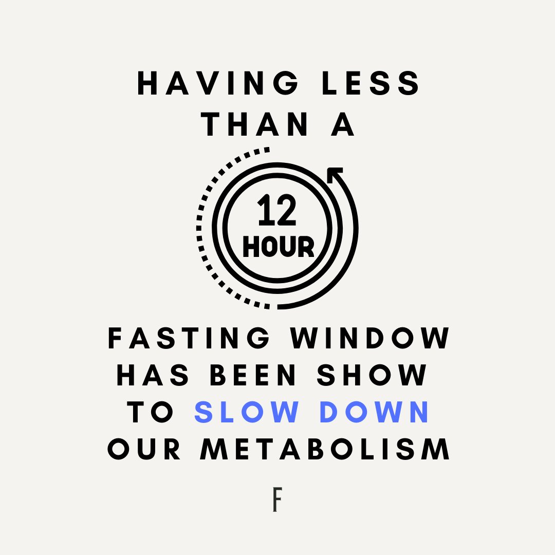 thefunctionalco's tweet image. Did you know that having less than a 12 fasting window has been shown to slow down your metabolism? The easiest way to a 12 hr fasting window is have an early dinner or a late breakfast.
.⁠
#fasting #intermittentfasting #fastingtips #fastingforhealth #fastinglifestyle #autopagy