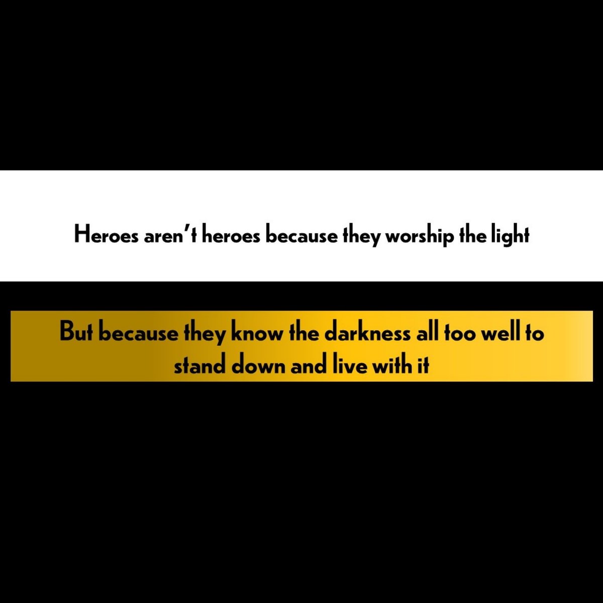 #qotd from <a href="/ChadTrilogy/">Chad McFadon</a> 

"Everyone has their own darkness only they know...Your darkness is yours, and the strength it takes to face it down makes you a hero. Never forget that. "

trilogycoaching.net/classes