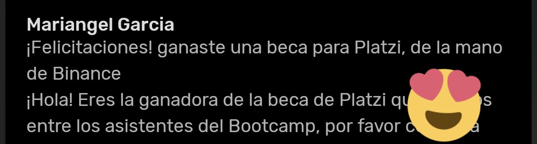 Irleth's tweet photo. Ohhhhh mai gad! 😭💛
Esta parte de mi vida, este pequeño momento de mi vida lo llamo felicidad
#BinanceBootcamp
@platzi 💚 @justmariangel @BinanceES https://t.co/YFY61ICAh5