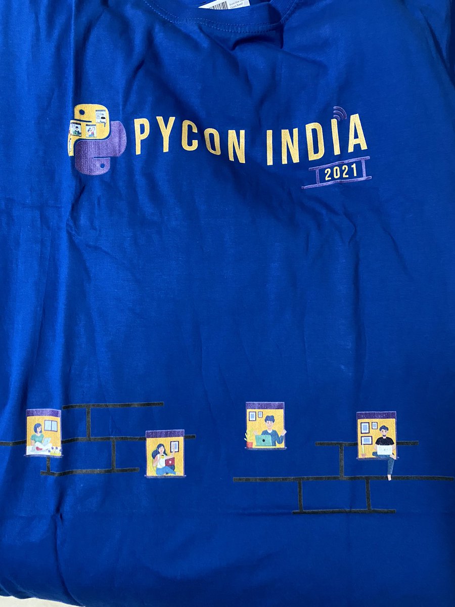 kranirudha's tweet photo. Finally got my #PyConIndia2021 T-shirts delivered.

✌🏼 @pyconindia https://t.co/AfcGOYdD1s