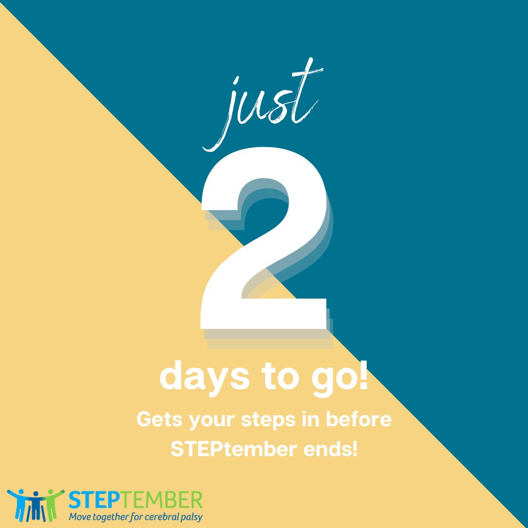 Two days left in STEPtember! If you would like to support us in raising money for cerebral palsy research, visit; steptember.us/fundraisers/uc…
#STEPtember #ucpsacramento #cerebralpalsy