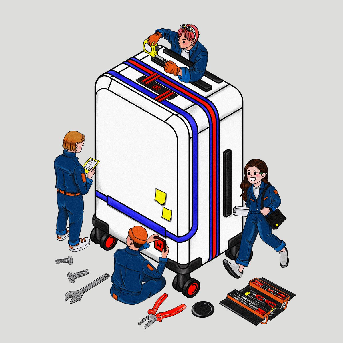 woof49's tweet image. เสร็จแล้วกับ collection นี้ ใบสุดท้ายใบที่ 49 ค่ะ 💓
🛄 ภาพนี้สื่อออกมาว่า เราทำงานกันเป็นทีมพร้อมความสนุก พวกเราหลงรักทุกส่วนประกอบเลย
✏️ การลงสีจะเป็นสไตล์ Marker pen เหมือนเวลาคิดงานออกแบบจริงๆค่ะ
opensea.io/assets/0x495f9…
-
#DropYourNFT #NFT #opensea #NFTCommunity #nftcollector