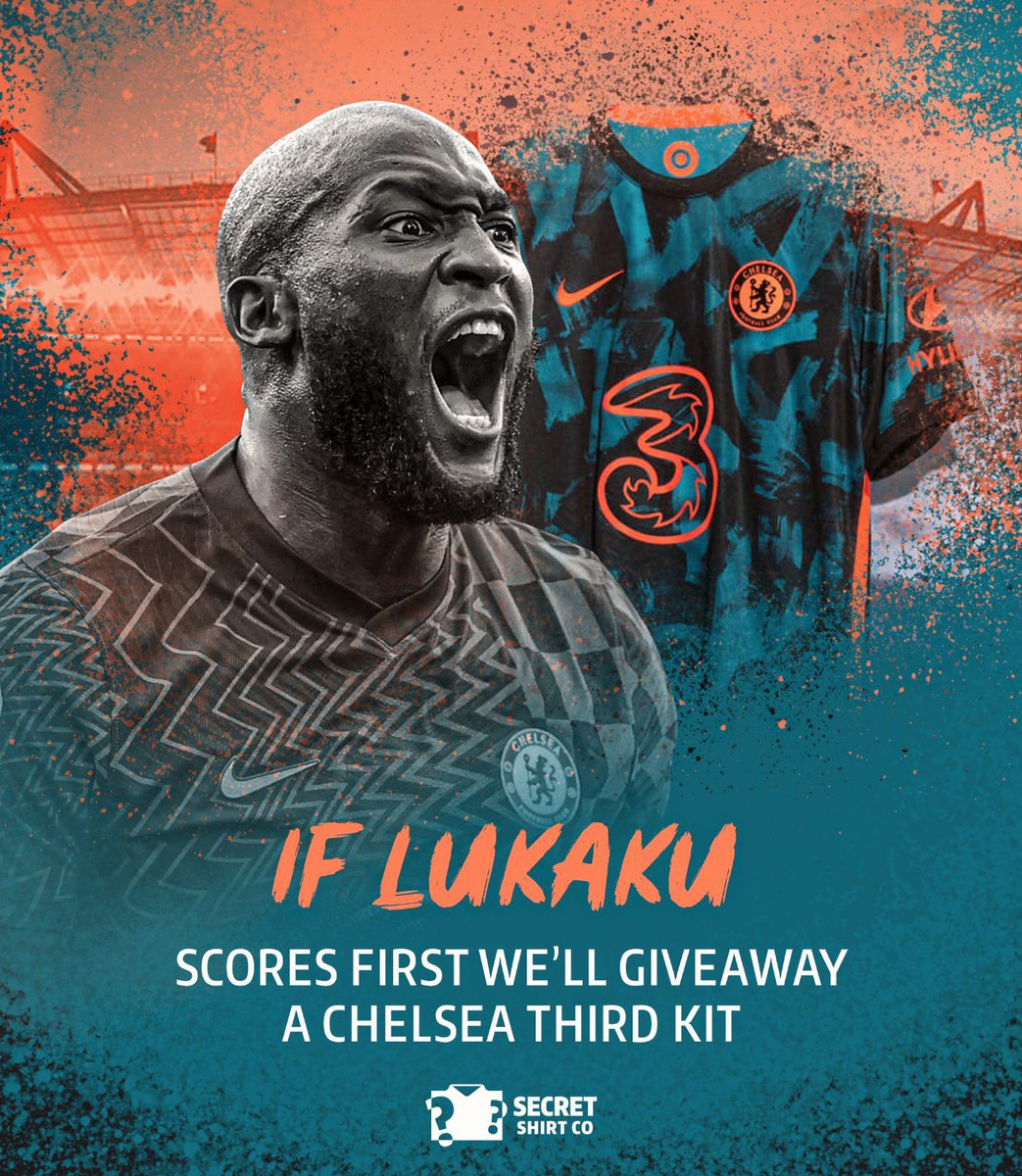 goalsside's tweet image. 🚨 𝗜𝗳 Romelu Lukaku scores first against Juventus, I will give away a Chelsea 𝟮𝟬𝟮𝟭/𝟮𝟮 third kit. 

To enter:

- Follow @secretshirtco
- RT this post
- Tag a friend

Winner to be announced after the game.