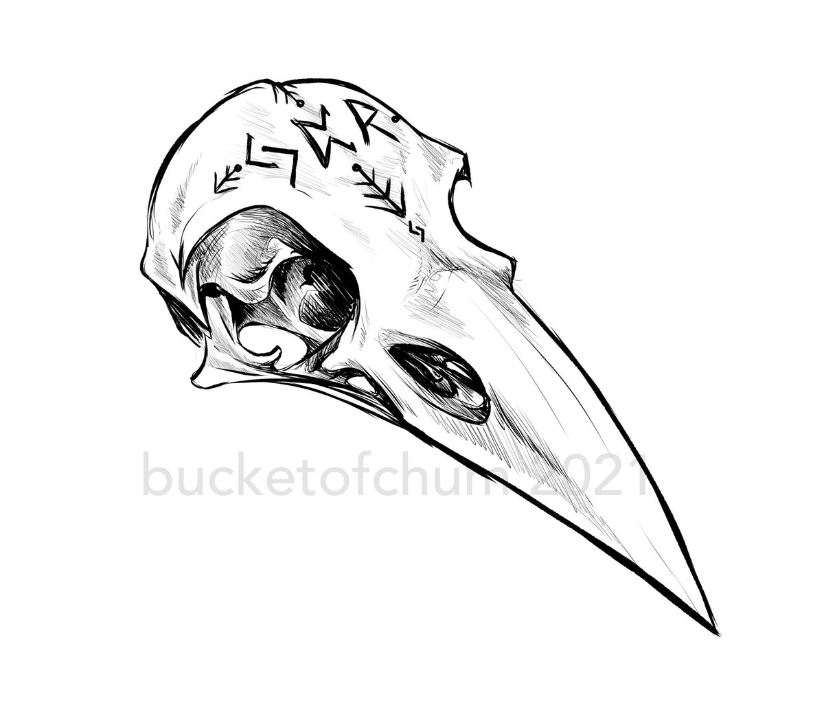 ArtStation  Dual Wolf Skulls Tattoo Design
