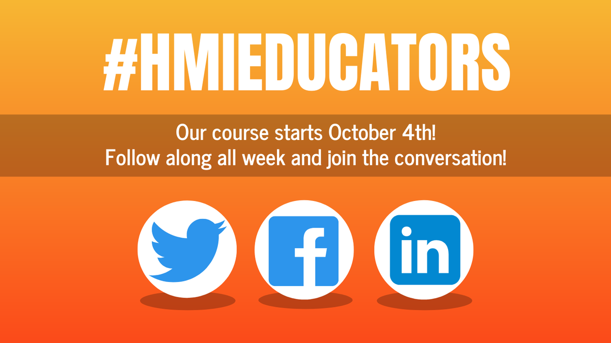HarvardMacy's tweet photo. Our #HMIeducators course starts Monday, October 4th!

Follow along for updates, articles, &amp; a few fun surprises! 

Tag @HarvardMacy - we love connecting with you!

@supergirlvk @hollygoodmd @Lynda107759 @neurologyasart @brian_turigye @wuidq @Top_Gundersen

#MedEd #HPE #MedTwitter https://t.co/tiU4mW5CtE