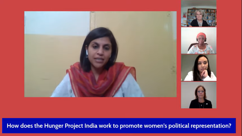 iKNOW_Politics's tweet photo. Veda Bharadwaja of @THP_Ind stresses on the importance of #quotas in increasing women's representation while underlying the challenges & resistance they still face in #India.
Join the #ElectedToLead webinar livestream now👉 https://t.co/E3JC05Rh7a
#womeninpolitics https://t.co/thrG8lypZU