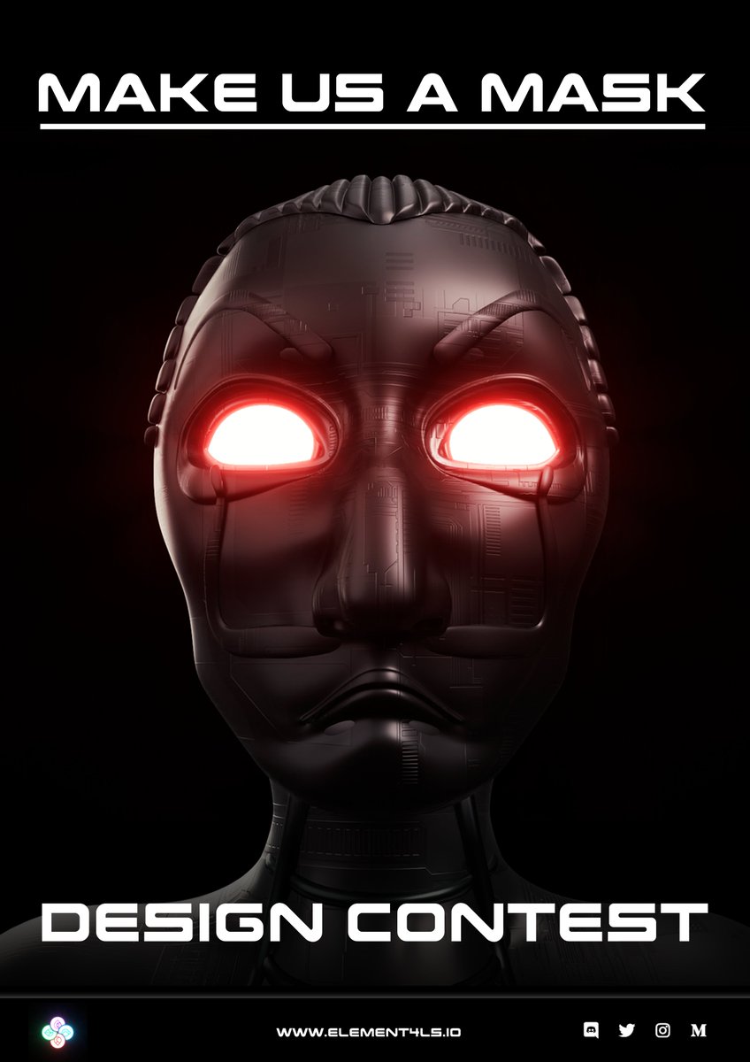 element4ls's tweet photo. 🎭Make Us A Mask contest!🎭

How to participate:
💧Follow @element4ls 
🔥Comment your mask design using these hashtags #Solana #NFTs #SolanaNFTs #Element4ls #NFTgiveaway #giveaway
🌱Submit your design in the Element4ls Discord! https://t.co/c1qR1hLPpg
🌪️Retweet and tag friends! https://t.co/xkkQQWWShB