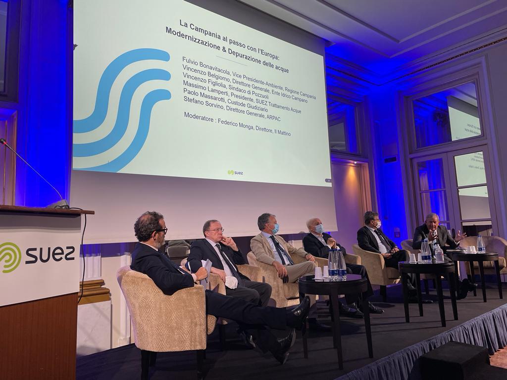 I was in Italy yesterday to reaffirm our commitment to the “Regi Lagni - Naples” project and visit the Cuma #wastewater treatment plant. What a pride for <a href="/suez/">SUEZ</a> to have been chosen by the Campania region to contribute to the improvement of the bathing waters of the Gulf of Naples!