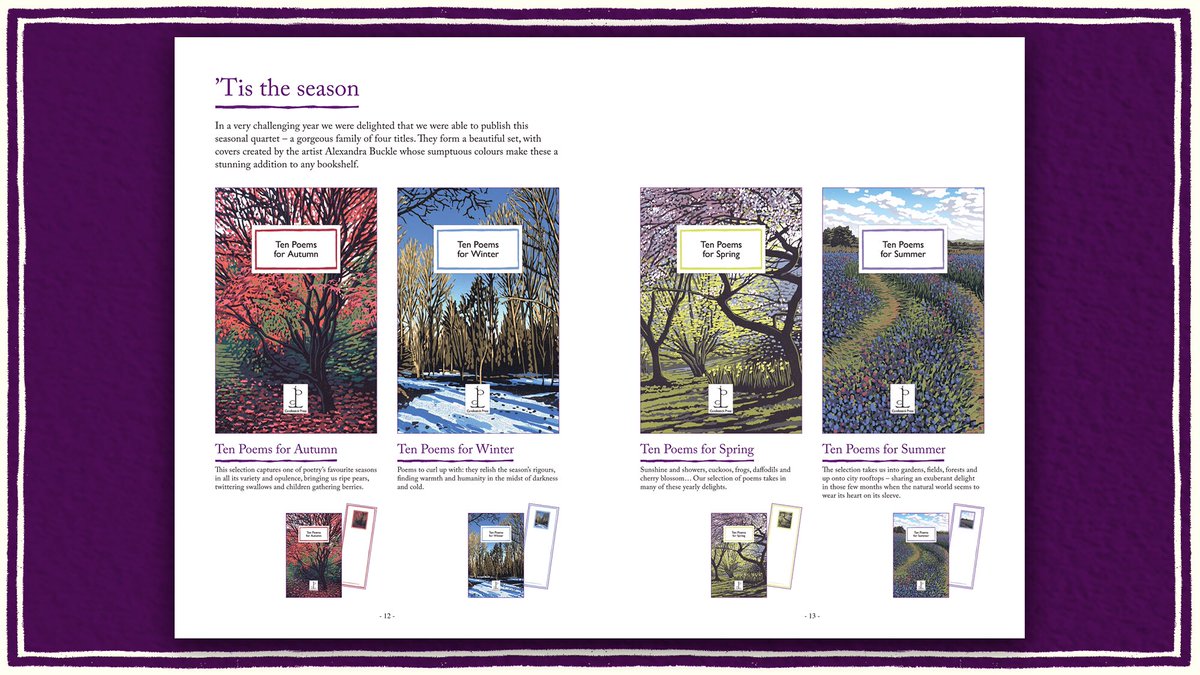 poetrycandle's tweet photo. Our 2021 Autumn Catalogue is here, with details of current and new titles for the festive season! We’ve emailed a downloadable copy to all stockists who are signed up to our mailing list - if you’d like a copy too, please get in touch. More news of those new titles very soon! https://t.co/MTL7S2POj9