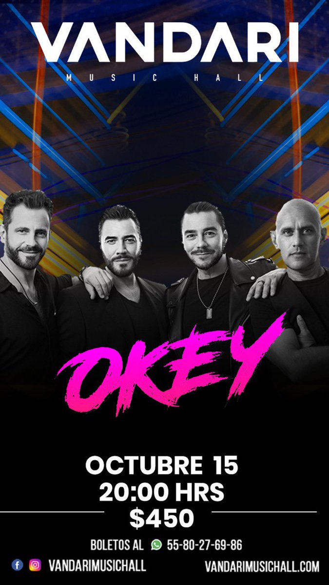 AstatlRecords's tweet photo. Gran ReApertura: Vandari esta de gala con la apertura se la super banda: @GRUPOOKEY , este viernes 15 de octubre, te espera a las 20:00, reserva Ya! 5580276986 https://t.co/iXuRVBnOxM
