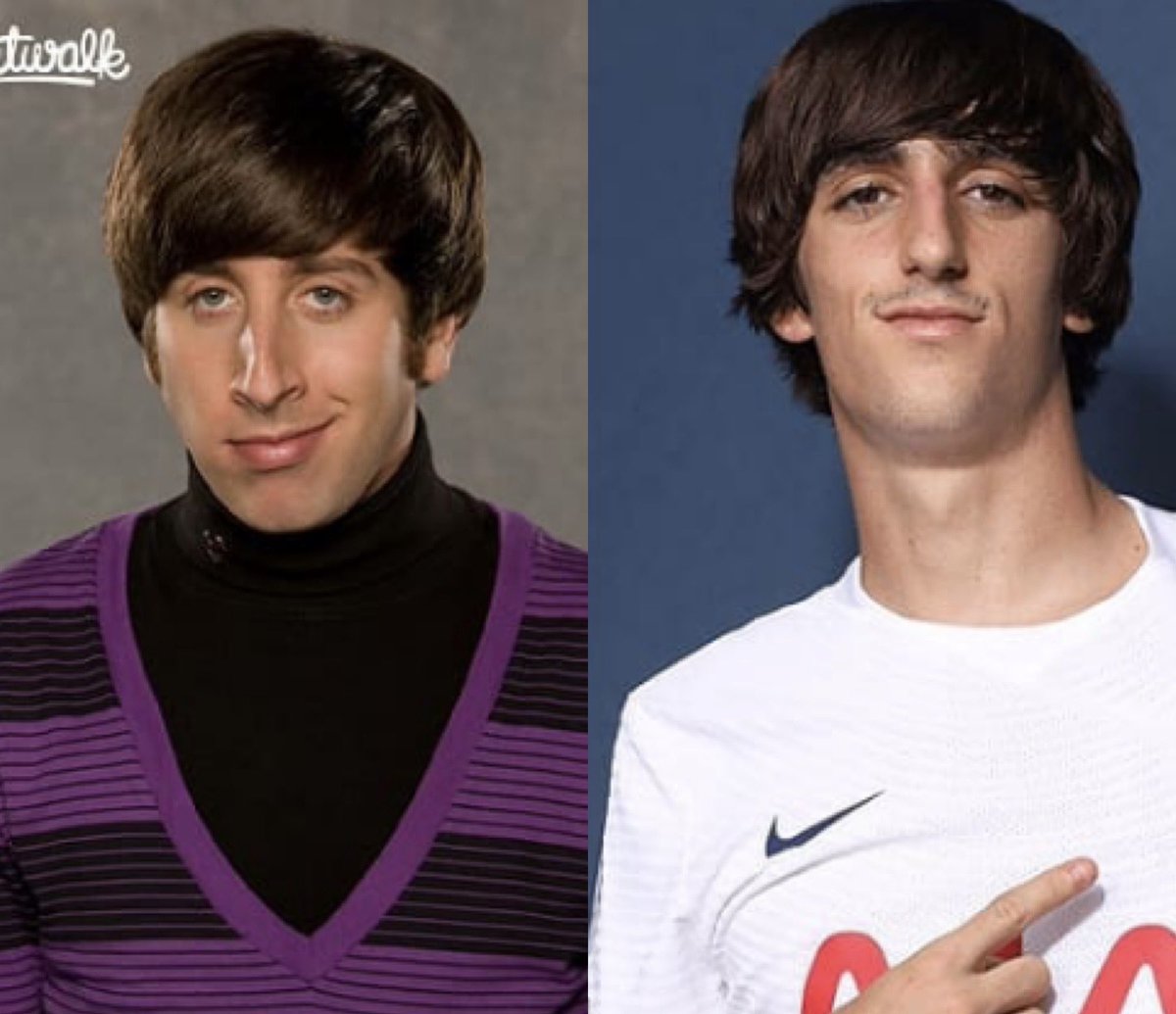 Footballersloo1's tweet photo. Bryan Gil 🇪🇸, 20
Simon Helberg 🇺🇸, 40 https://t.co/ZHG2NeXf5T