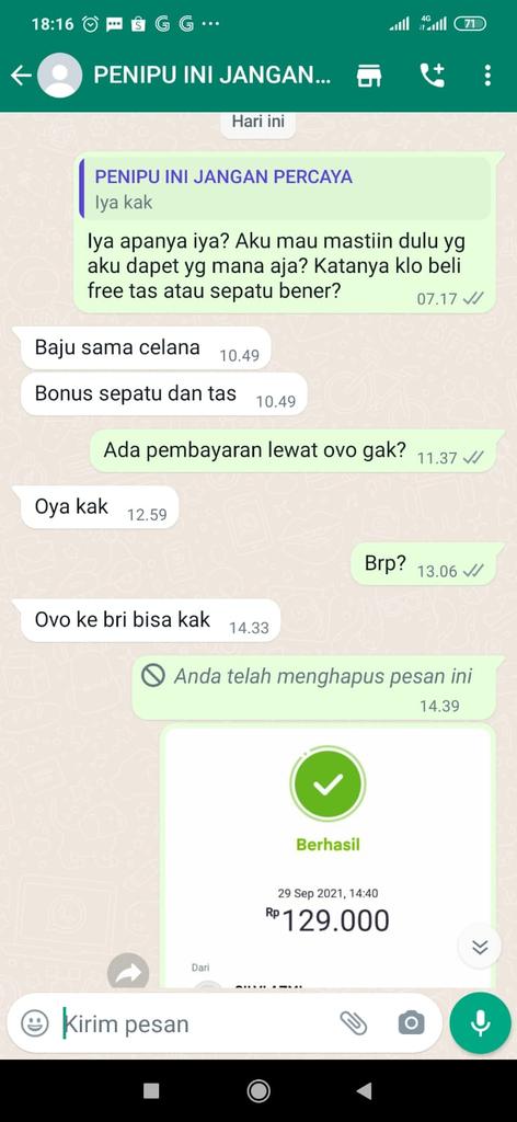 nanan_elf1209's tweet photo. Dan gua juga dapet info kalo akun bank dia itu ada banyak, aku nemu udah 3 akun. Nih bukti chat dia ama korban yang lain https://t.co/SOQtnQwlpO