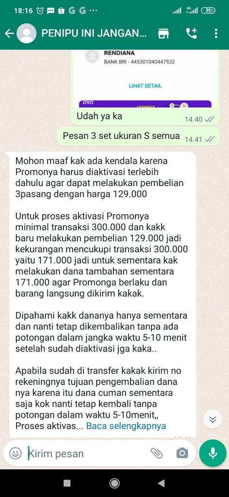 nanan_elf1209's tweet photo. Dan gua juga dapet info kalo akun bank dia itu ada banyak, aku nemu udah 3 akun. Nih bukti chat dia ama korban yang lain https://t.co/SOQtnQwlpO