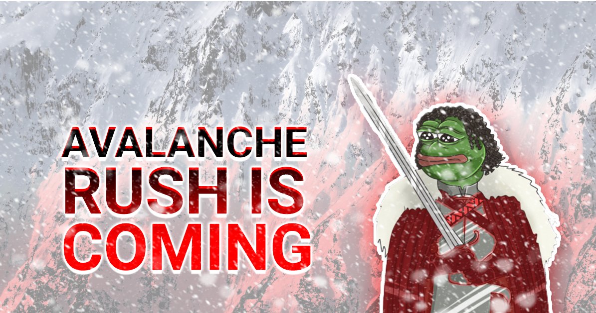 avaxpepe's tweet photo. @avapepes @el33th4xor @avalabsofficial @GetKalao @NFTradeOfficial Emin as "AVALANCHE IS COMING" GOT parody https://t.co/k1Y08G7Ecj