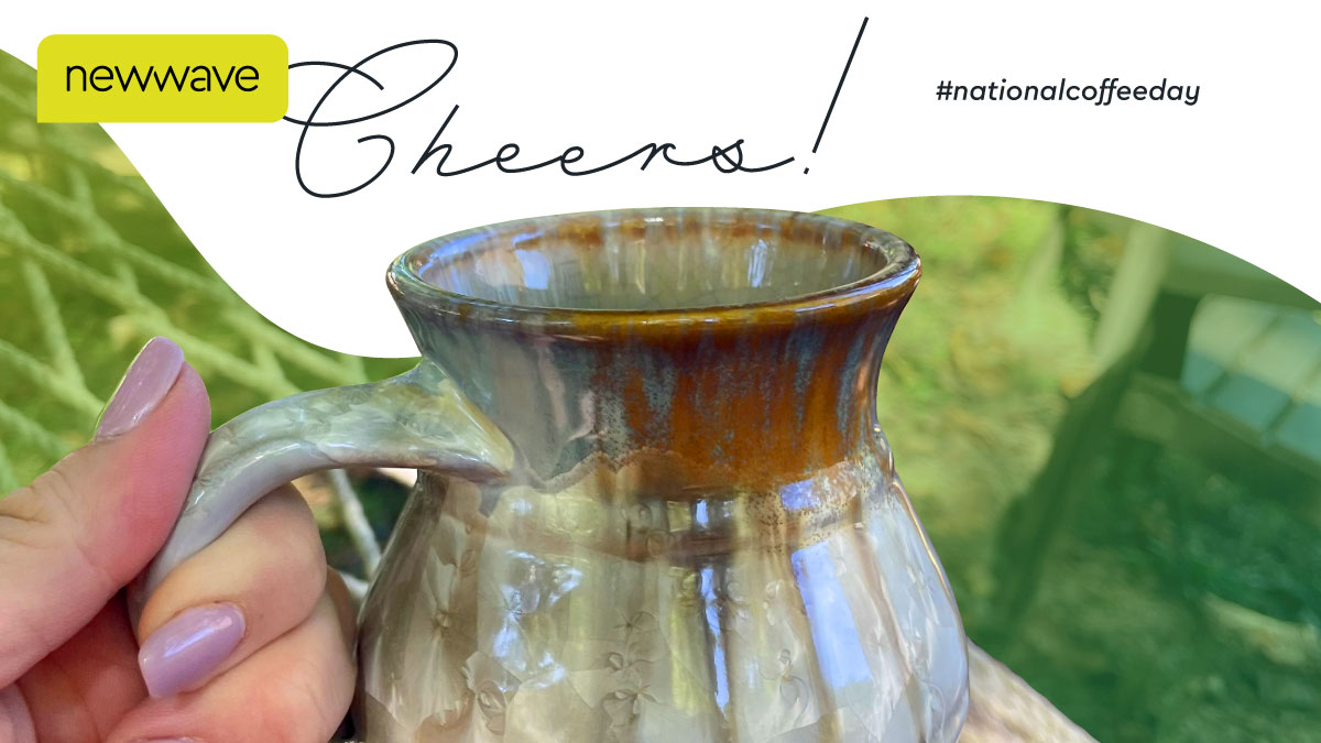 NewWave_Tech's tweet photo. #Cheers from a fav #wfh #coffee spot today for #nationalcoffeeday! When you take a coffee break, where's your favorite place to go, favorite mug or favorite #coffee brewing method?? #ThisIsNewWave #remotework #perks #takeabreak #caffeinate #humpday https://t.co/KLkkEsthwG