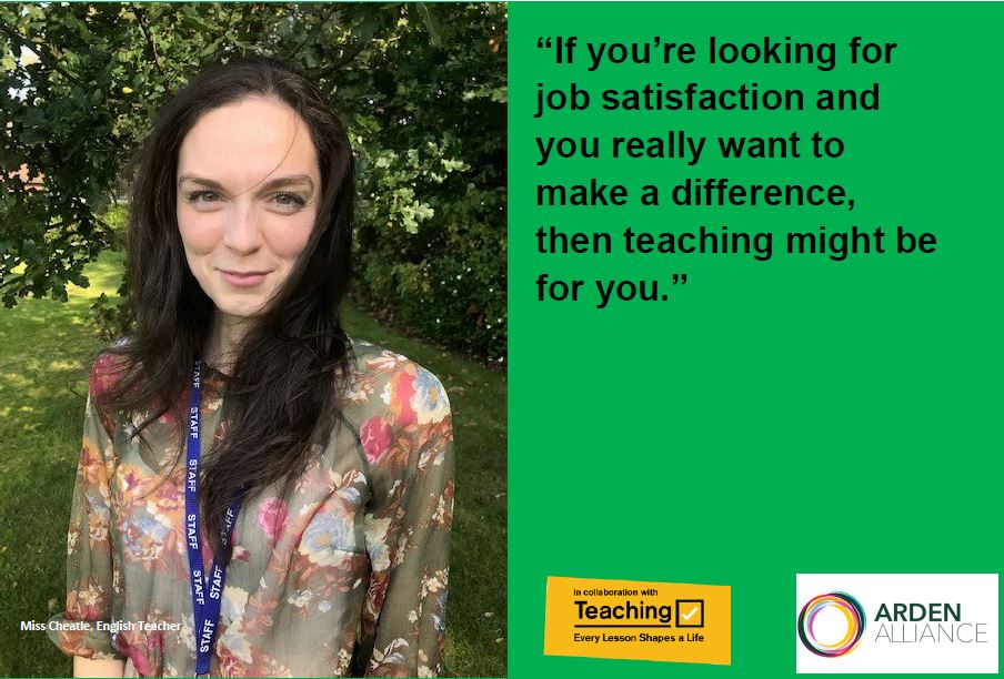 ArdenTeaching's tweet photo. @ParkHallAcademy @lodeheathschool @AlderbrookSch @lighthallschool @HenleySchool @WarwickCTE #getintoteaching #teach #jobsatisfaction #makeadifference #shapealife https://t.co/mzapkGx08u https://t.co/Wox2bgaEtn