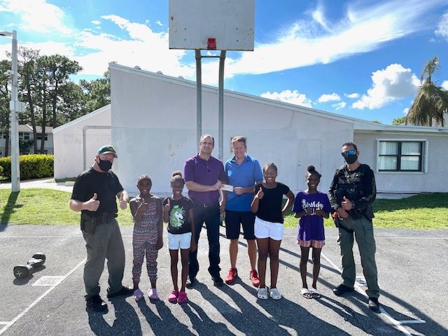 PBCountySheriff's tweet photo. #OPERATIONHOOPS: We  want to thank Mr. Marc &amp; Emily Cherrington for their generous donation. 

The donation was in memory of their nephew Adrian Bergrud, who left this world too soon, at the age of 21. He loved basketball &amp; they hope other children can fall in love with the game. https://t.co/Z3EBVivEkv