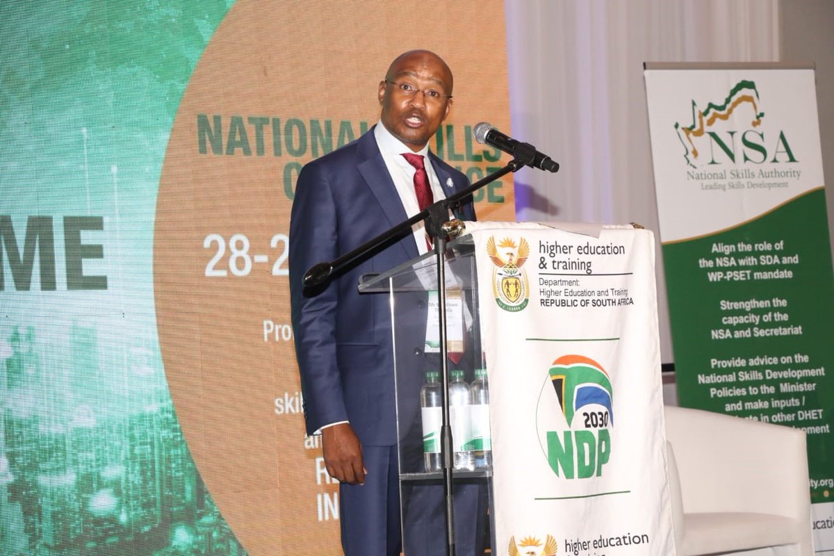 SkillsAuthority's tweet photo. The NSA would like to thank the Programme Directors; Mr @thulanitshefuta, Ms Nosipho Makhanya &amp; Mr Simphiwe Thobela for their seamless facilitation. To the virtual &amp; physical  audience, your contributions to the outcomes will have a lasting impact on the #NSAskillsconference2021 https://t.co/gWw1AfBF1v