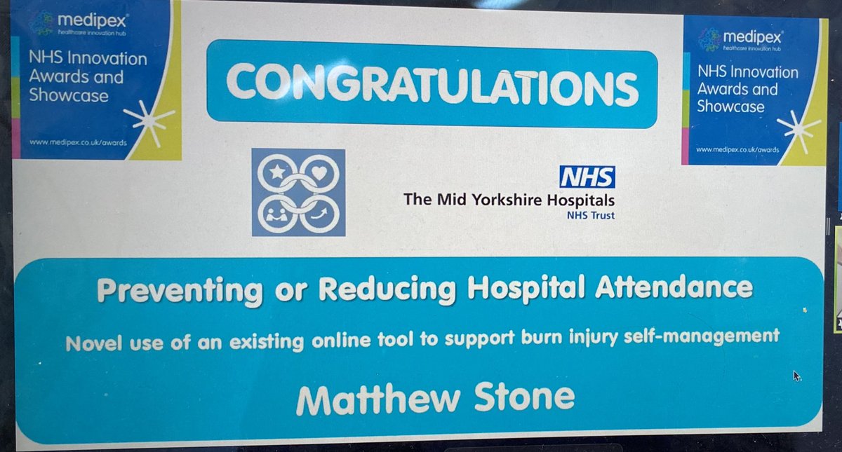 Winner of the Mediplex NHS Innovation Award!

Fantastic to see our GENERIC referral platform supporting clinicians and involving patients in their own care management.

Congratulations to Mid Yorks Hospitals NHS Trust for this great work improving care for burns injury patients