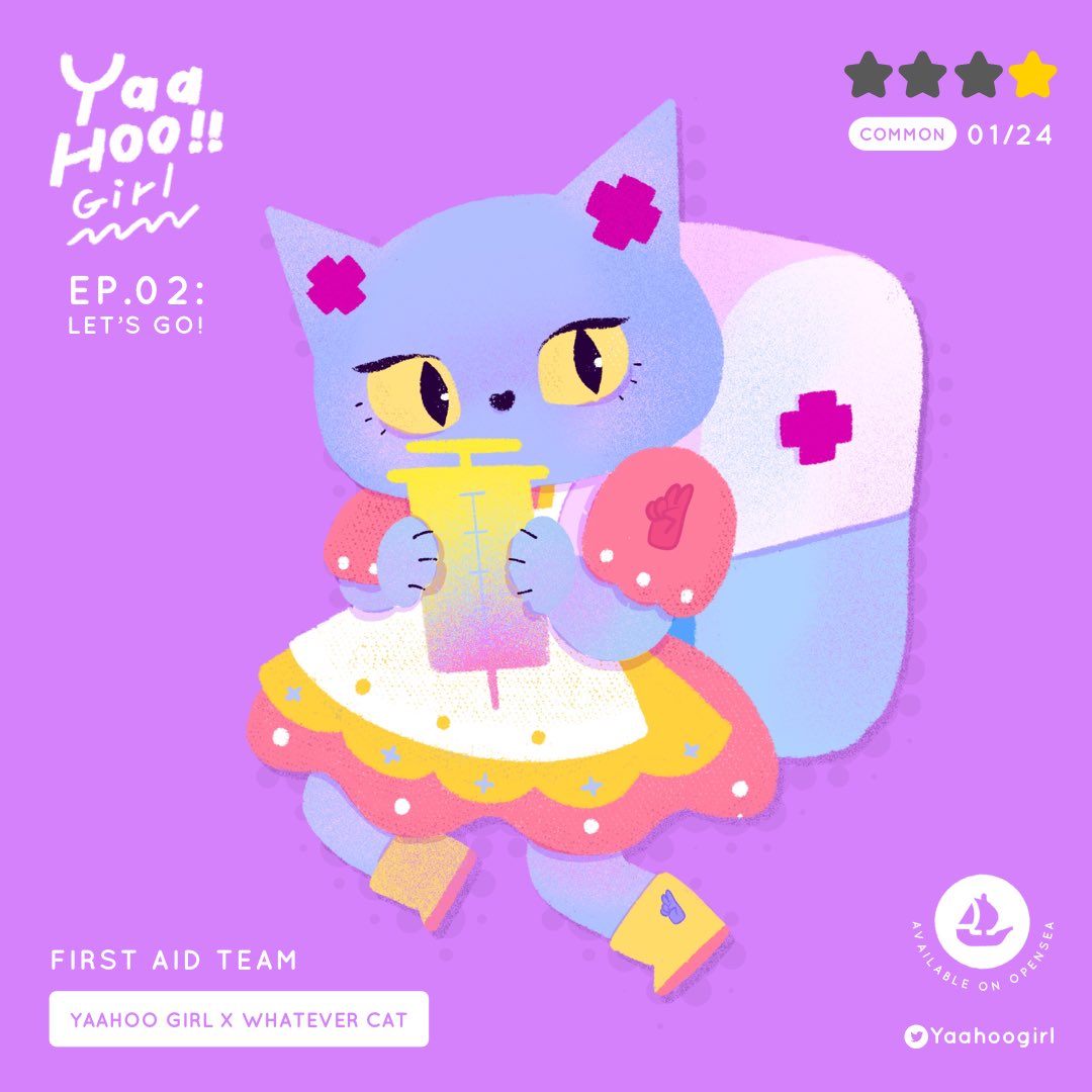 ♥️Collection : #YaahooGirl [EP.2 :Let’s go!]
No.30 : Yaahoo Girl x Whatever Cat (by <a href="/bibiiGhost/">bibiiGhost👻ᚠ</a> )
⭐common 1/24
Team : First aid team ⛑🩹
.
opensea.io/assets/0x495f9…
.
#nftcommunity
.
#nfts #nftshill #nftart #nftartist #nftdrop #nftcollectibles #nftcollection #nftthailand