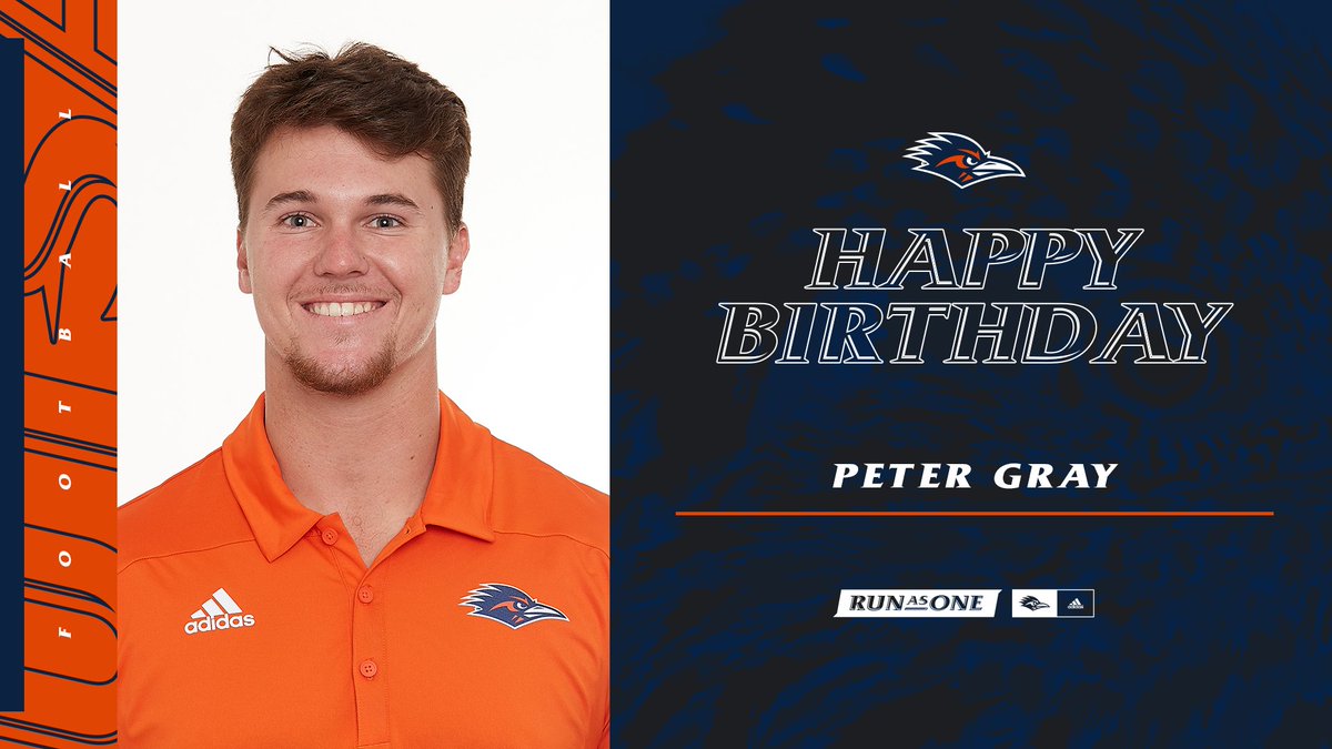 UTSAFTBL's tweet photo. Happy birthday to tight end Peter Gray! 🎂

#BirdsUp 🤙 https://t.co/HcWznPFugM