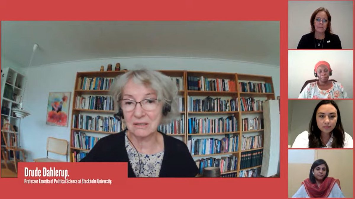 iKNOW_Politics's tweet photo. Women are grossly under-represented in politics, which is still dominated by men of dominant classes & ethnic groups, says @CT_DrudeD of @Stockholm_Uni. We're seeing backlash and even a decrease of #womeninpolitics.
Join the #ElectedToLead webinar👉 https://t.co/E3JC05Rh7a https://t.co/AXyseUExg0