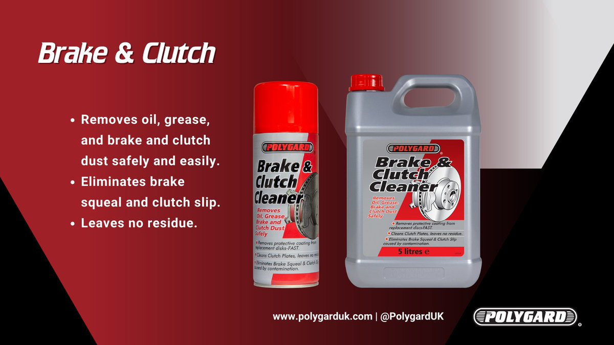 Our Brake &amp; Clutch Cleaner is fast-working and leaves no residue. Keeping brakes and parts clean. 
#autorepair #automotive #autotrade
polygarduk.com/products/brake…