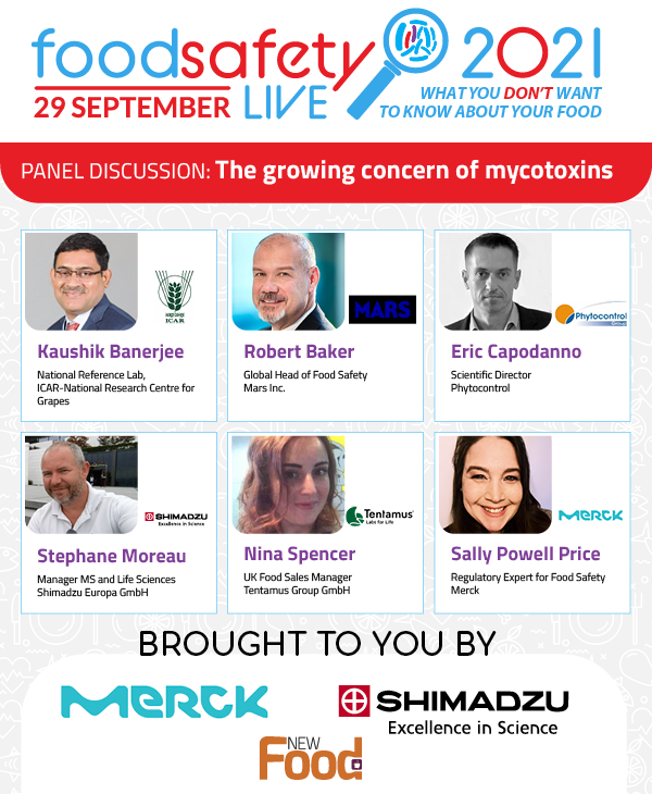 NewFoodMag's tweet image. Our next webinar is coming up at 2pm BST - 'The growing concern of #mycotoxins'

Speakers include:
@Tentamus ICAR-National Research Centre for Grapes, @MarsGlobal @Phytocontrol @ShimadzuEurope @merckgroup

bit.ly/3BhgxXj

#foodsafetylive #foodsafety