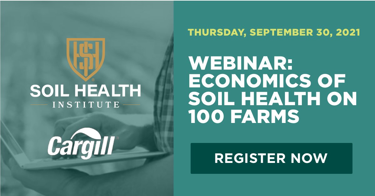With the support of <a href="/Cargill/">Cargill</a>, SHI interviewed 100 farmers in 9 states who have adopted #soilhealth systems to evaluate their economics and financial impact. Register Here: zcu.io/VcEt and join us tomorrow for a review of Economics of Soil Health on 100 farms. #RegenAg