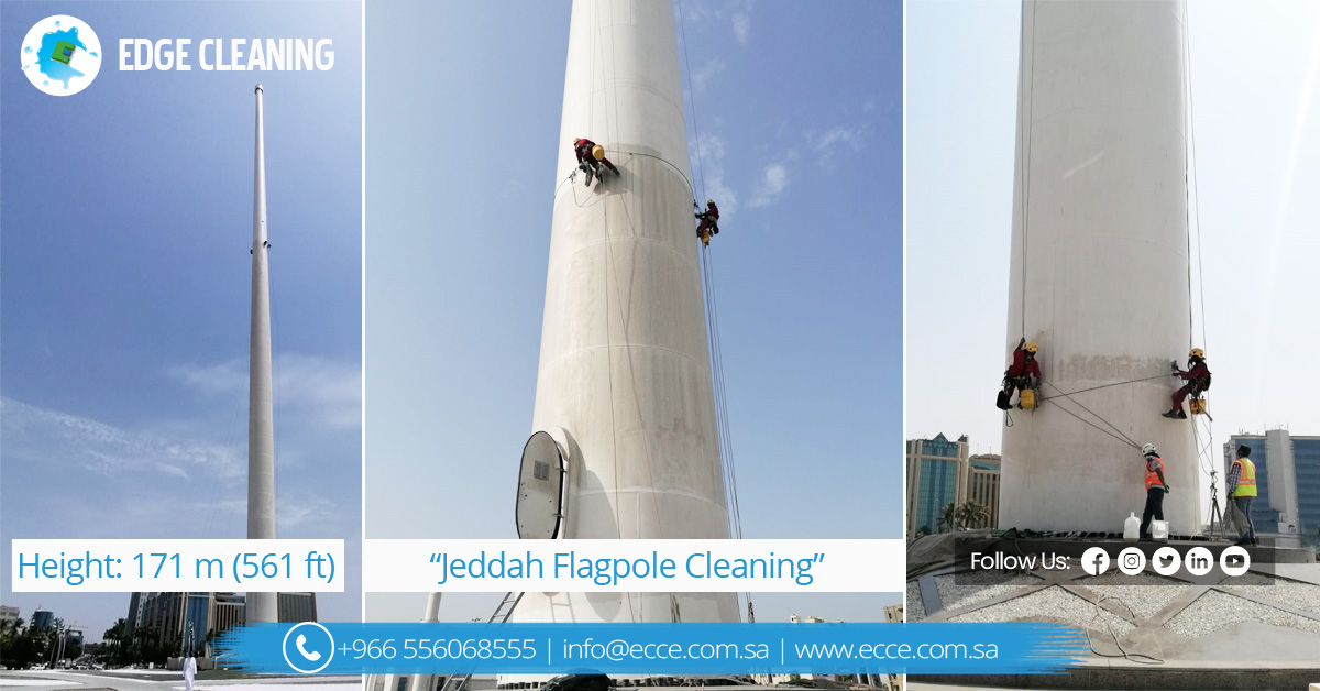Edge_Cleaning's tweet photo. Jeddah Flagpole Cleaning https://t.co/3cPsDX6CGq