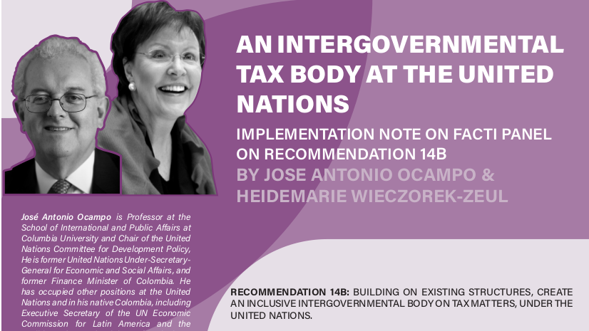 Panel members wrote implementation notes to guide progress: <a href="/JoseA_Ocampo/">Jose Antonio Ocampo</a> &amp; Heidemarie Wieczorek-Zeul propose a body for tax norm setting <a href="/UN/">United Nations</a> to bring tax cooperation together in a more inclusive, coherent institutional and normative framework. #taxtwitter
factipanel.org/documents/impl…